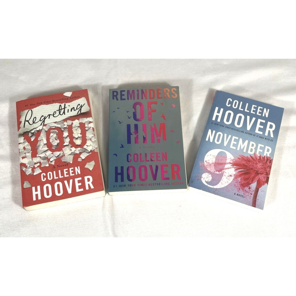 Colleen Hoover 3 Book Lot November Regretting You Reminders of Him Paperback